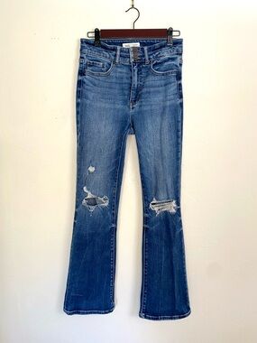 BKE Parker High-Rise 26 x 31 1/2 Distressed Flare Stretch Jeans Blue
